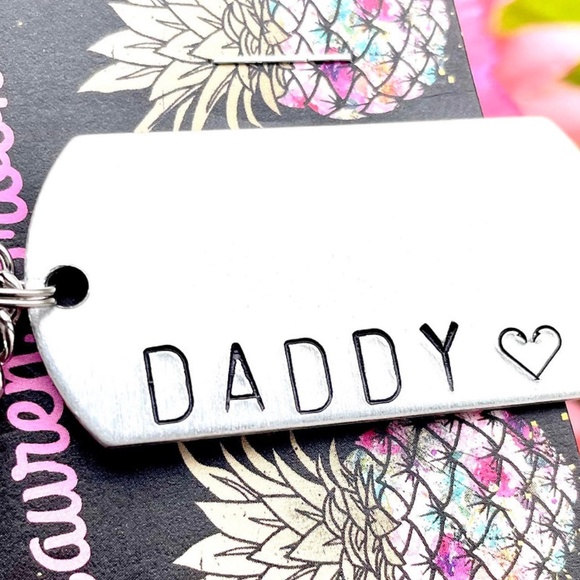 Daddy Necklace -  Personalized Necklace - Personalized Jewelry - Hand Stamped - Picture 3 of 4